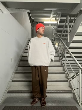 「アイテム（スウェットパンツ）」を使った、ケイショウさん（メンズ・178cm）の秋コーディネート