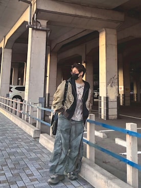 「アイテム（ミリタリージャケット）」を使った、Yumaさん（メンズ・170cm）の秋コーディネート