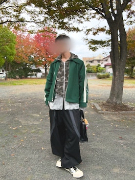 「アイテム（ジャージ）」を使った、Yumaさん（メンズ・170cm）の秋コーディネート