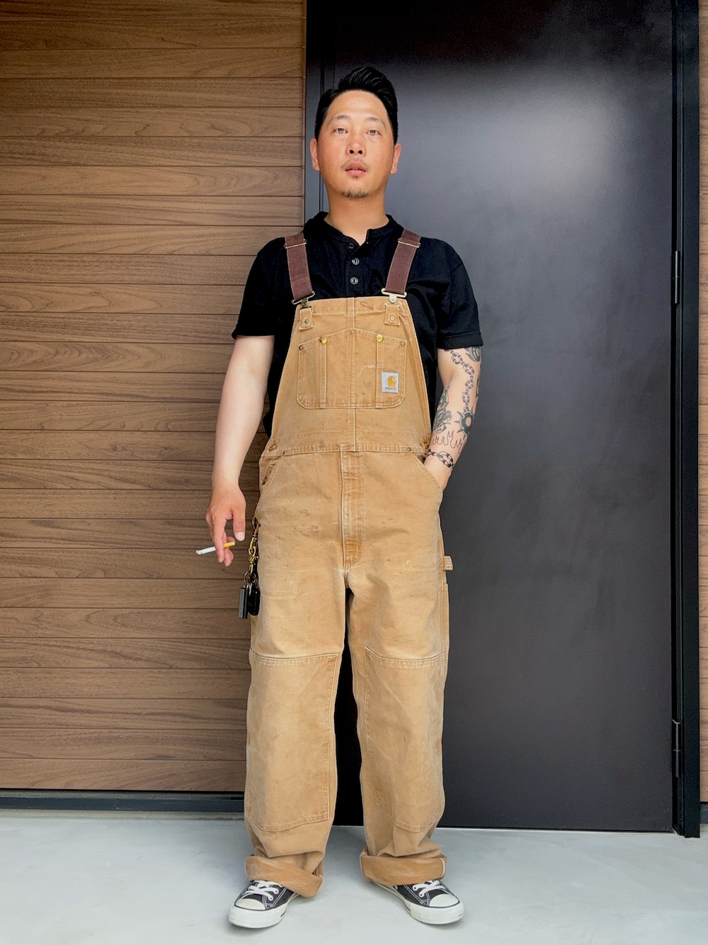 ibushigin_08｜Carharttのサロペット/オーバーオールを使った