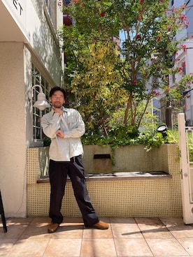 「サステナブル」｜島林さん（メンズ・177cm）の秋コーディネート