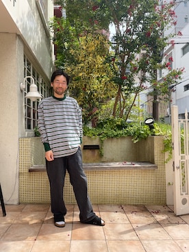 「サステナブル」｜島林さん（メンズ・177cm）の秋コーディネート