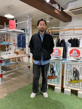 「CIOTA（シオタ）のアイテム」を使った、島林さん（メンズ・177cm）の冬コーディネート