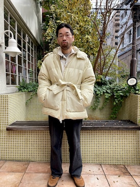 「CIOTA（シオタ）のアイテム」を使った、島林さん（メンズ・177cm）の冬コーディネート