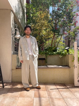 「サステナブル」｜島林さん（メンズ・177cm）の秋コーディネート