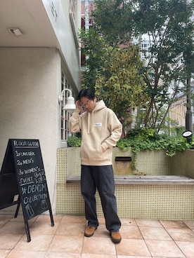 「サステナブル」｜島林さん（メンズ・177cm）の秋コーディネート