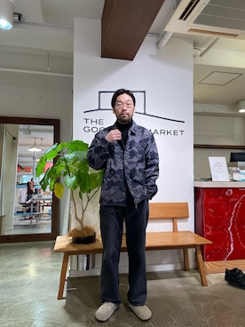 「CIOTA（シオタ）のアイテム」を使った、島林さん（メンズ・177cm）の冬コーディネート