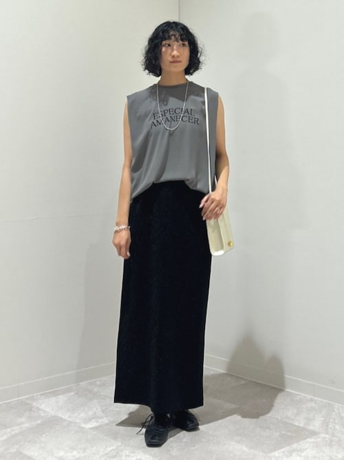 SHIPS for women / シップスウィメン SHIPS Colors:〈手洗い可能〉フロッキーロゴ ノースリーブ トップス SHIPS｜SHIPS Colors:＜手洗い可能＞フロッキーロゴ