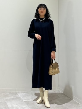 「きれいめコーディネート」｜森川さん（レディース・159cm）の冬コーディネート