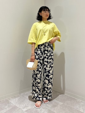 「アイテム（その他パンツ、ブルー系）」を使った、森川さん（メンズ・159cm）の夏コーディネート