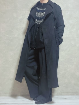 「CLEL（クレイル）のアイテム（トレンチコート）」を使った、にょんさん（メンズ・176cm）の冬コーディネート