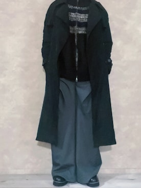「CLEL（クレイル）のアイテム（トレンチコート）」を使った、にょんさん（メンズ・176cm）の冬コーディネート