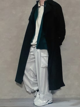 「CLEL（クレイル）のアイテム（トレンチコート）」を使った、にょんさん（メンズ・176cm）の冬コーディネート
