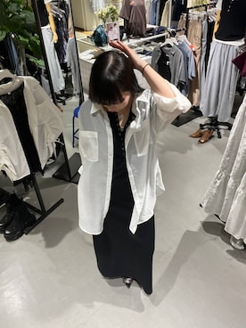 「PAGEBOY（ページボーイ）のハトメミュールサンダル（サンダル、その他）」を使った、ナナさん（レディース・160cm）の春コーディネート