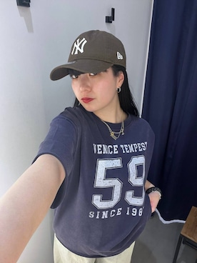 「アイテム（帽子）」を使った、ナナさん（レディース・160cm・20代）の夏コーディネート