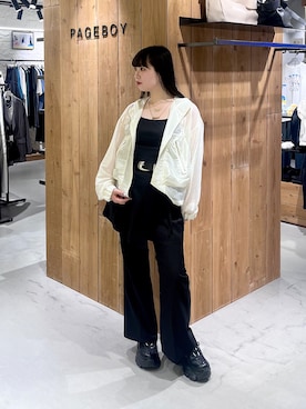 「PAGEBOY（ページボーイ）のアイテム（ブルゾン）」を使った、ナナさん（レディース・160cm）の春コーディネート