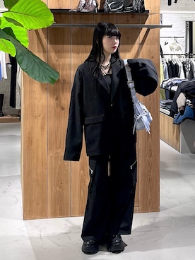 「Anui（アニュイ）のアイテム（ジャケット/アウター）」を使った、ナナさん（レディース・160cm）の冬コーディネート