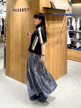 「PAGEBOY（ページボーイ）のプラットチャンキースニーカー（スニーカー）」を使った、ナナさん（レディース・160cm）の夏コーディネート