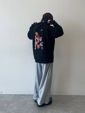 「アイテム（パーカー）」を使った、ナナさん（レディース・160cm・20代）の夏コーディネート