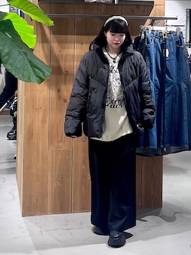 「Anui（アニュイ）のアイテム（ジャケット/アウター）」を使った、ナナさん（レディース・160cm）の冬コーディネート