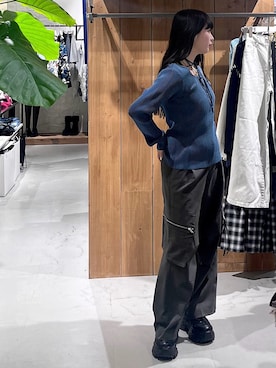 「アイテム（カーゴパンツ）」を使った、ナナさん（レディース・160cm）の冬コーディネート