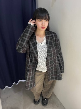 「アイテム（テーラードジャケット、その他）」を使った、ナナさん（レディース・160cm）の秋コーディネート