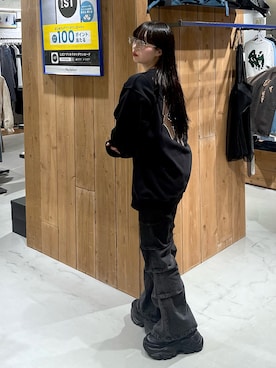 「Anui（アニュイ）のアイテム（スウェット）」を使った、ナナさん（レディース・160cm）の冬コーディネート