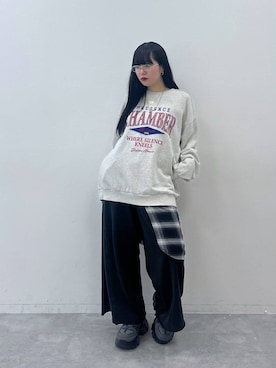 「アイテム（スウェットパンツ）」を使った、ナナさん（レディース・160cm）の夏コーディネート