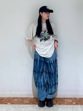 「Anui（アニュイ）のアイテム」を使った、ナナさん（レディース・160cm）の夏コーディネート