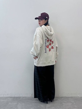 「アイテム（パーカー）」を使った、ナナさん（レディース・160cm・20代）の夏コーディネート