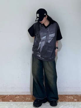 「アイテム（帽子）」を使った、ナナさん（レディース・160cm・20代）の夏コーディネート