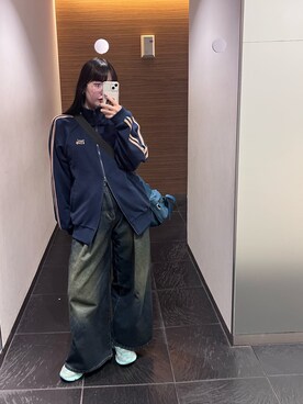 「ラフコーデ」｜「アイテム（ブルゾン）」を使った、ナナさん（レディース・160cm）の春コーディネート