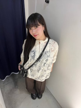 「PAGEBOY（ページボーイ）のプラットチャンキースニーカー（スニーカー、ブラック系）」を使った、ナナさん（レディース・160cm）の夏コーディネート