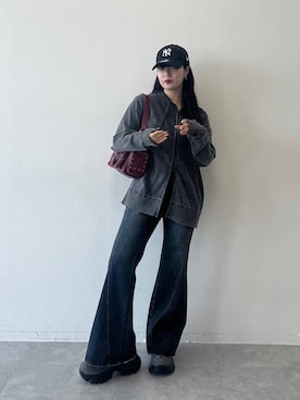 「アイテム（パーカー）」を使った、ナナさん（レディース・160cm・20代）の夏コーディネート