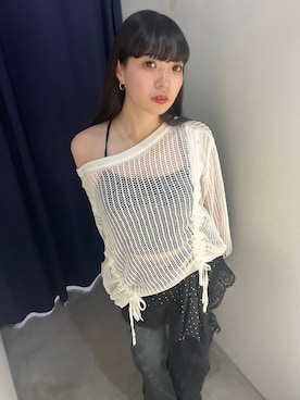 「PAGEBOY（ページボーイ）のプラットチャンキースニーカー（スニーカー、ブラック系）」を使った、ナナさん（レディース・160cm）の夏コーディネート