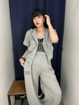 「アイテム（パーカー）」を使った、ナナさん（レディース・160cm・20代）の夏コーディネート
