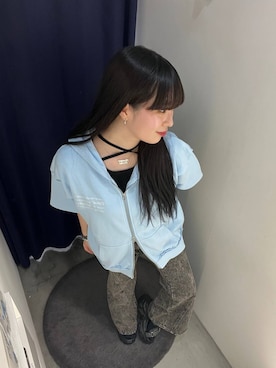 「PAGEBOY（ページボーイ）のヴィンテージバックルベルト（ベルト、ブラック系）」を使った、ナナさん（レディース・160cm）の春コーディネート