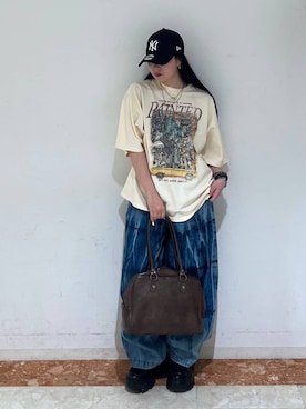 「アイテム（キャップ）」を使った、ナナさん（レディース・160cm・20代）の夏コーディネート