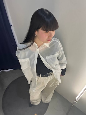 「PAGEBOY（ページボーイ）のアイテム（パンツ）」を使った、ナナさん（レディース・160cm）の春コーディネート