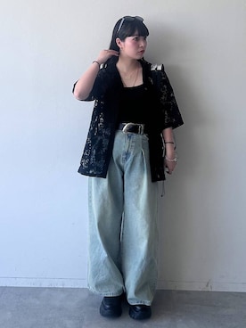 「アイテム（バックパック/リュック、シルバー系）」を使った、ナナさん（レディース・160cm）の春コーディネート