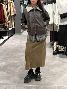 「LAKOLE（ラコレ）のアイテム」を使った、ナナさん（レディース・160cm）の秋コーディネート