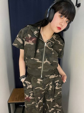 「アイテム（パーカー）」を使った、ナナさん（レディース・160cm・20代）の夏コーディネート