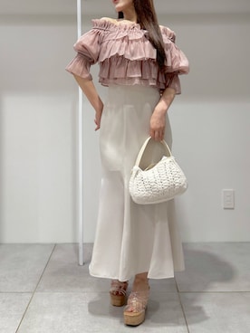 「MERCURYDUO（マーキュリーデュオ）のアイテム」を使った、yurikoさん（レディース・158cm）の夏コーディネート