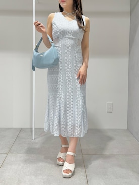「MERCURYDUO（マーキュリーデュオ）のアイテム（ワンピース/ドレス）」を使った、yurikoさん（レディース・158cm）の夏コーディネート