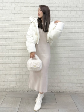 「アイテム（ダウンジャケット/コート）」を使った、yurikoさん（レディース・158cm）の秋コーディネート