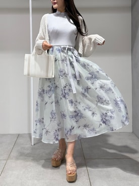 「春ニット」｜「アイテム（ワンピース）」を使った、yurikoさん（レディース・158cm）の春コーディネート