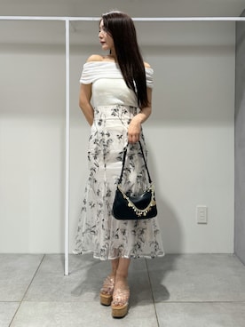 「MERCURYDUO（マーキュリーデュオ）のアイテム」を使った、yurikoさん（レディース・158cm）の夏コーディネート