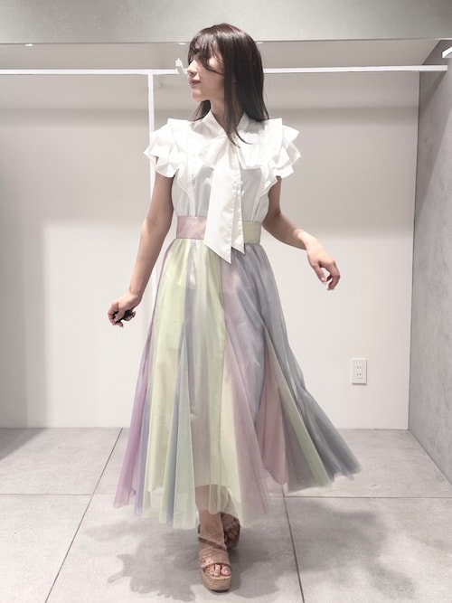セール】グラデーションチュールボリュームスカート（スカート