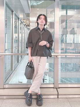 「niko and...（ニコアンド）のアイテム」を使った、tibaさん（骨格ストレート・メンズ・163cm）の春コーディネート