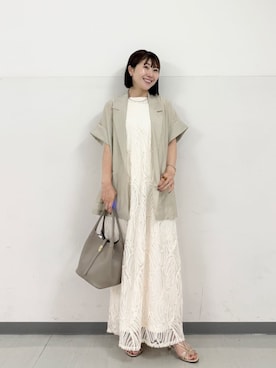 「ジャケット×ワンピース」｜SAKATOさん（レディース・150cm）の夏コーディネート
